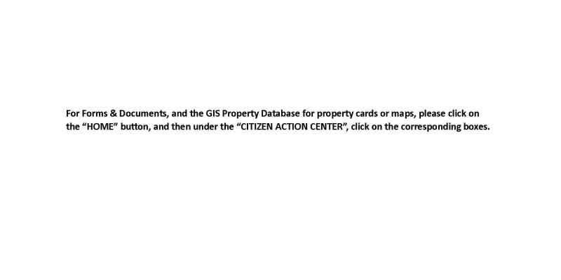 Info for access to Forms and GIS/Property Database		